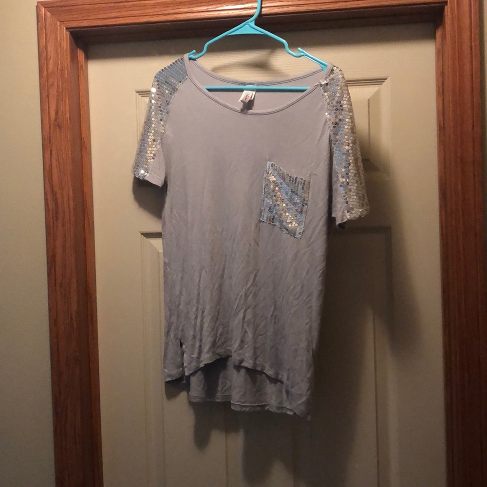 Sequin Gray Shirt